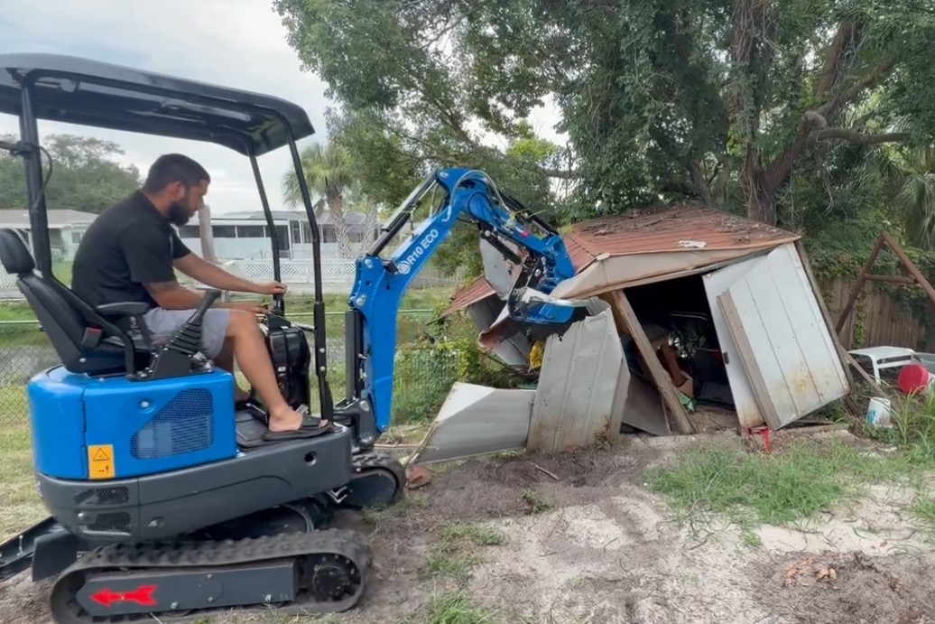 Demolition and debris removal job